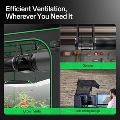 VIVOSUN G8 Smart Air Filtration Kit 8″ Inline Fan Carbon Filter w/ E42A+ Growhub