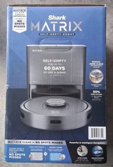 Shark Matrix Robot Vacuum Bagless Self-Empty Base Voice/Mapping GrayRV2300AE NEW