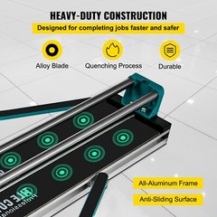 VEVOR 48″ Manual Tile Cutter 1200mm Ceramic Floor Tile Cutter w/ Laser Guide