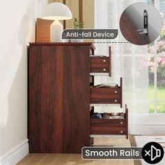 3 Drawer Dresser for Bedroom, Wooden Dresser with Deep Storage & Wide Top