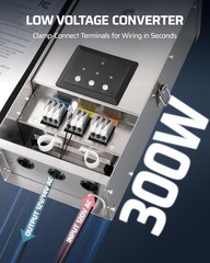 DEWENWILS 300W Wi-Fi Low Voltage Landscape Transformer with 3 Zones, 120V AC