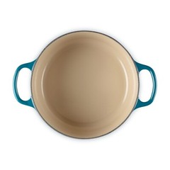Le Creuset Signature Cocotte 22cm Deep Teal 8.6in 3.5qt Cast Iron Silver Knob