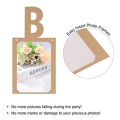 14PCS 30th Birthday Photo Banner Decorations from 1 to 12 Months Kraft Paper