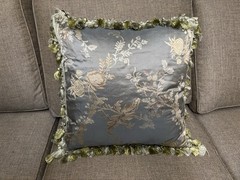 Elegant Ethan Allen 100% Silk Brocade Pillow Cover. New Never Used.