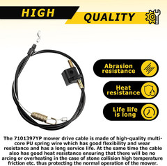 7101397YP Drive Throttle Cable, Compatible with Briggs and Stratton Push Mower,