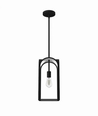 Hunter 19738 Dukestown 7.5″ 1-Light Mini Pendant Natural Iron Silver Leaf
