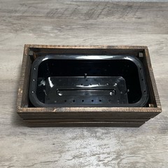 Self Watering Rectangle Rustic Crate Planter 7.9in x 4.4in x 4in Great Gift Idea