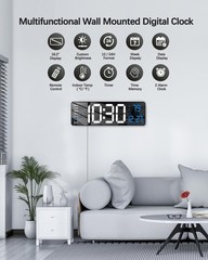 16-inch Digital Wall Clock with Remote Control, Large Display Digital