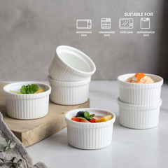 Ramekins 8 Oz Oven Safe – Baking Bowls Set of 6, Ceramic Creme Brulee Ramekins,