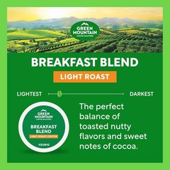 Green Mountain Coffee Breakfast Blend, Keurig K-Cup Pod, Light Roast, 96 Count