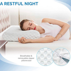 Orthopedic Contour Memory Foam Pillow Cervical Bed Pillow for Neck Pain Relief