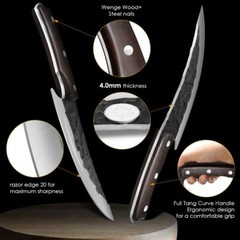 Forged Serbian Butcher Knife High Carbon Steel Meat Cleaver Chopping Knife