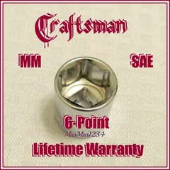CRAFTSMAN 3/8″ Drive Shallow Socket 6 Point – SAE Inch Metric MM – Any Size NEW