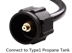 5′ LP Propane Gas Regulator Set Propane 0-20 PSI Adjustable Regulator QCC1/Type1