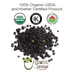 Organic Way Dried Elderberry Whole – Organic, Kosher & USDA Certified