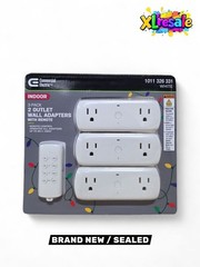 Commercial Electric Wireless Indoor Remote Control AC/DC Adapter, White(3-Pack)