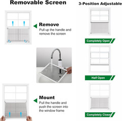 18″ x 23″ Shed Windows 2 Pack Sliding Tempered Glass Metal Mesh Screen Flush Mou