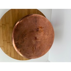 Fabrication Francaise Copper Pot Tin Lined w/ Lid 2 Handles 10.25″ 2 mm READ
