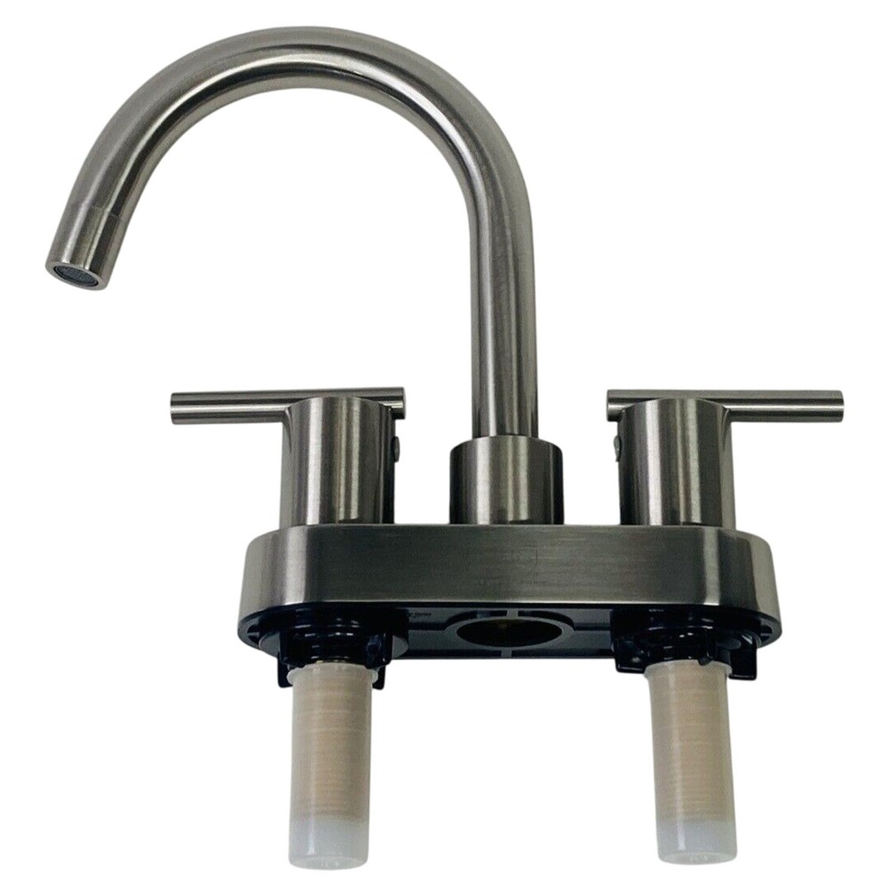 Signature Hardware 418160 Lindo 1.2 GPM Centerset Bath Faucet -Brush Nickel READ