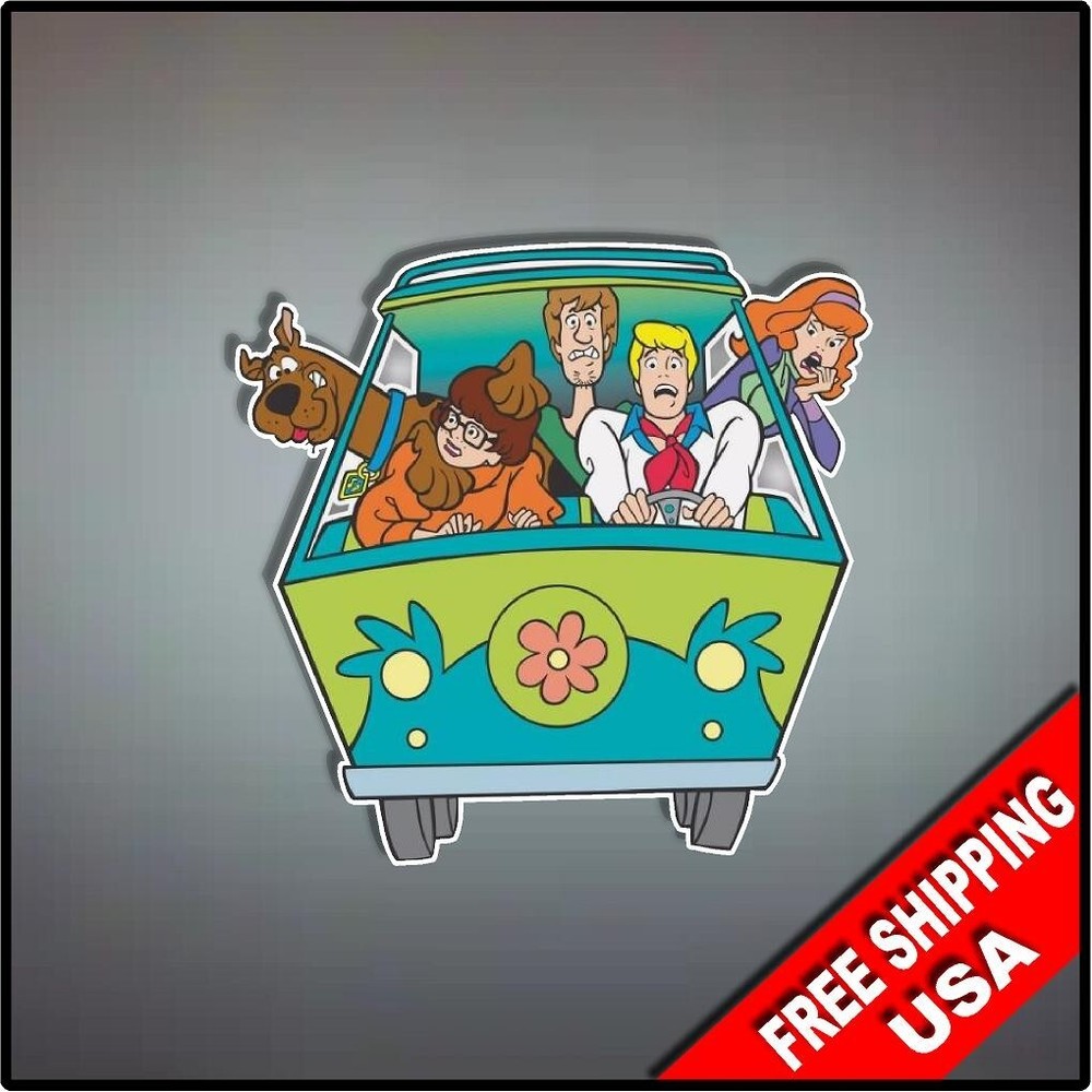 Skooby Doo Vinyl Decal Sticker 4″ x 4″ Cartoon Nostalgic Shaggy Mystery Machine