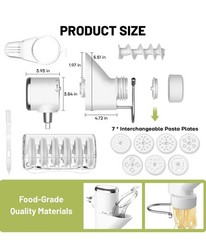 Gourmet Pasta Press Attachment for KitchenAid Stand Mixers, Pasta Attachment…
