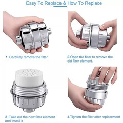 1PCS 20-Stage Shower Head Filter Replaceable Filter Cartridges for Hard Water