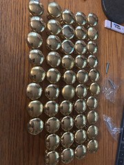 Solid Brass 3/4″ Knob in Unlacquered Brass 48 pieces