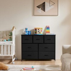 Dressers for Bedroom Storage 7-Fabric Drawers Dresser Tower Organizer TV Stand