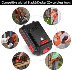 2Pack 20V Lithium-ion 1.5Ah Battery for BLACK DECKER 20 Volt LBXR20 LBX20 LB20