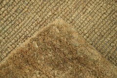 6×8 Hand-Knotted Jute Contemporary Modern Area Rug in Solid Brownish Gold