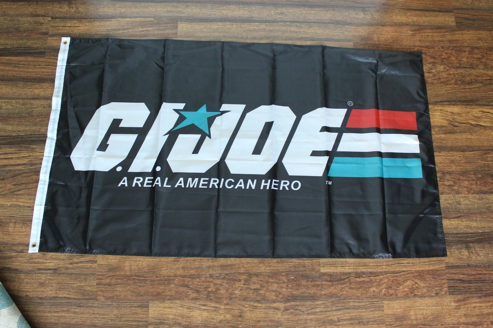 GI Joe Banner Flag A Real American Hero Man Cave Toy Room Cartoon Cobra