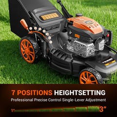 Mutaomay 21″ Gas Lawn Mower 3-in-1, 170cc, Self Propelled, 17Gal Grass Catcher