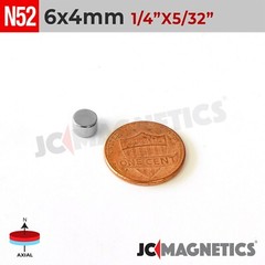6mm x 4mm N52 Super Strong Round Disc Rare Earth Neodymium Magnets 6x4mm