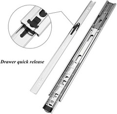 12-22In Soft Close Full Extension Drawer Slides Rear Mount Ball Bearing+Brackets