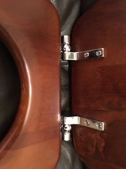 Porcher 71020-00.670 Elongated Wood Toilet Seat w/ Chrome Hinges, CALLA CHERRY