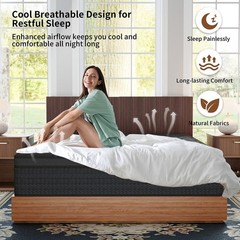 12″/14″ Gel Memory Foam Hybrid Spring Mattress In a Box Twin Full Queen King