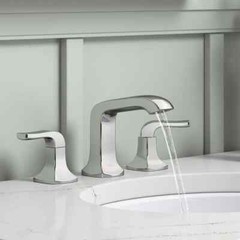 KOHLER Rubicon 8 in. Widespread Double Handle Bathroom Faucet in Polished Chrome