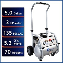 CALIFORNIA AIR TOOLS 5020W 2 Hp Ultra-Quiet Oil-Free Air Compressor – USED