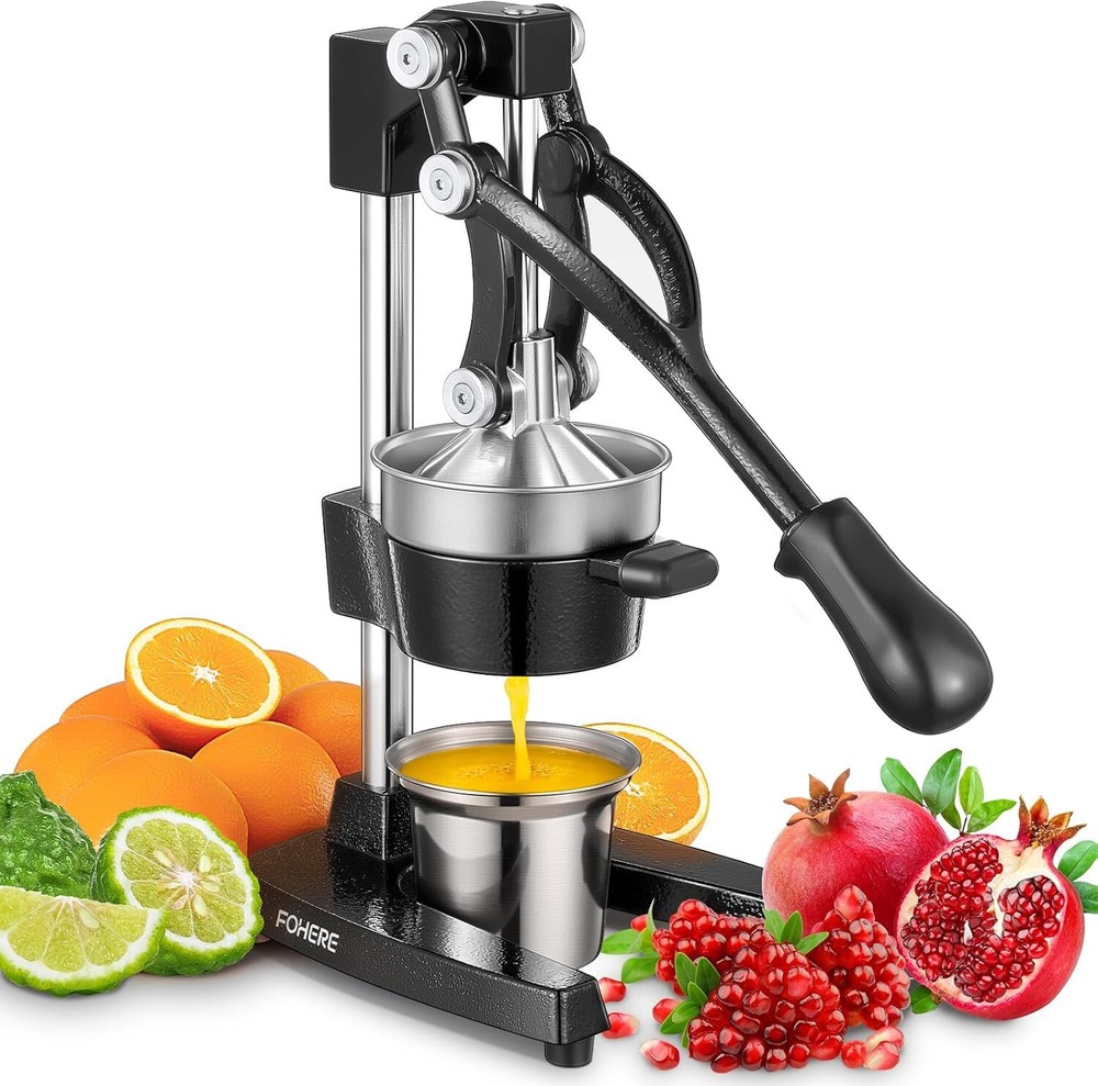 Commercial Citrus Juicer Squeezer Hand Press for Orange + a Stainless Steel Cup