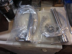 Brushed Nickel and Chrome Bathroom Faucets Unused, 2 Faucets