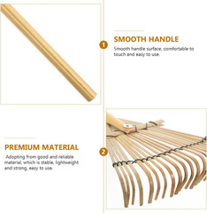 Gardening Hand Rake 23.42In Lightweight Bamboo Potting Mix​ Loosening Tool Porta