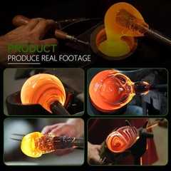 Blown Glass Hummingbird Feeder for Outdoors Hanging, Ant & Bee Resistant W