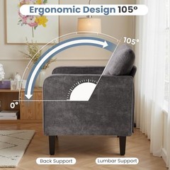 Modern Accent Chairs for Living Room, Corner Chairs for Adults, 1 Pack Grey