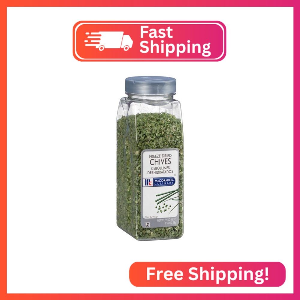 McCormick Culinary Freeze Dried Chives, 1.35 oz – One 1.35 Ounce Container of Dr