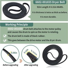 For Samsung Dryer Repair Kit DC97-16782A Roller 6602-001655 Belt DC93-00634A