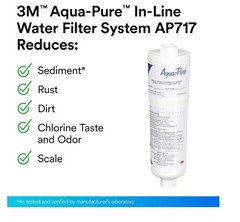 Aqua-Pure AP717 Inline Water Filter for Refrigerator No Chlorine Taste/Odor*NEW*
