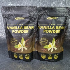 2x LOT ORGFUN True Vanilla Bean Powder Madagascar 100g Vegan Gluten Free Natural