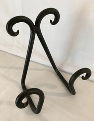 Hand Forged Heavy Duty Blacksmith Artisan Wrought Iron Plate Stand/Wall Mount