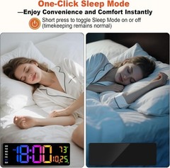 “Large Digital Wall Clock with Remote Control, 12 Inch LED Large Display Count..