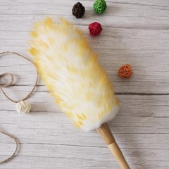 50CM Household Wool Lambswool Feather Brush Duster Dust Cleaning Wood Handle